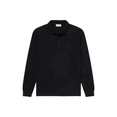 LACOSTE Collaboration Мужская Поло Рубашка Черного Цвета