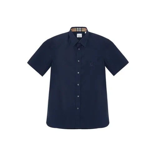Burberry FW22 Рубашка Мужская Темно-синяя