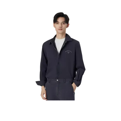 ZIOZIA Мужские черные рубашки