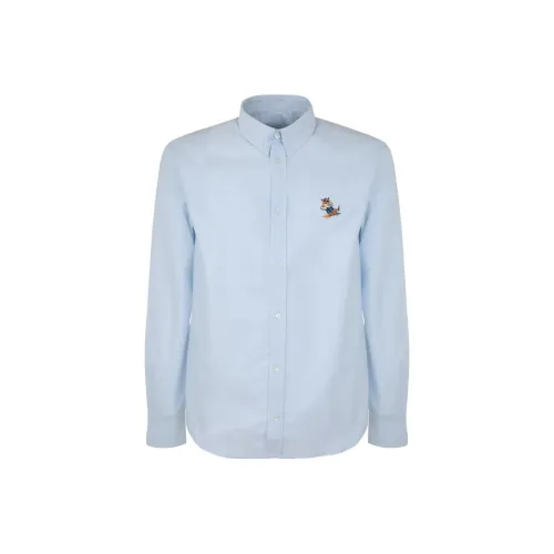 Maison Kitsune Мужские Синие Рубашки