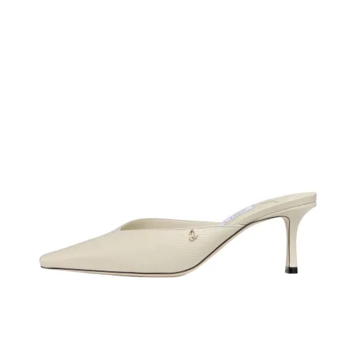 Jimmy Choo Резиновая подошва Домашние тапочки 6,5 см Женские Бежевые