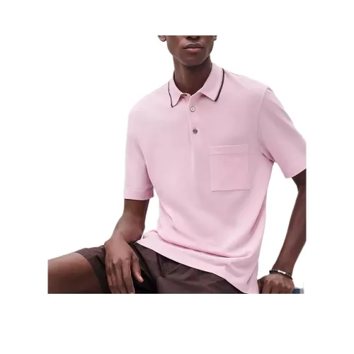 HERMES Мужская Поло Розовая