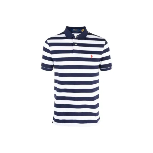 Polo Ralph Lauren Синий с Белым Lettering Мужское Поло