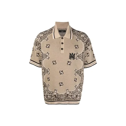 AMIRI Пшенично-коричневая мужская поло