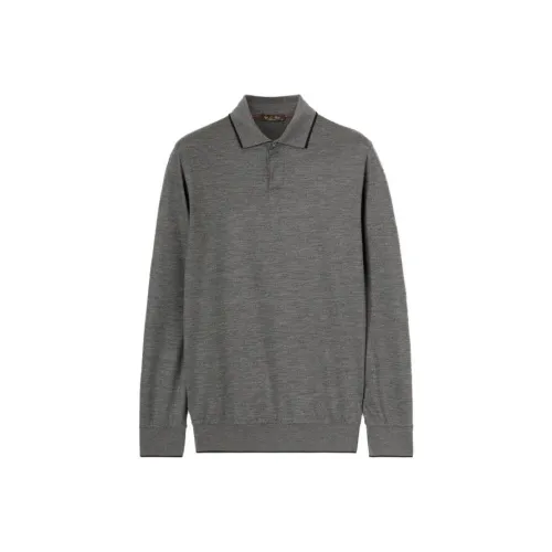 Loro Piana Светлый GREY Мужская Поло
