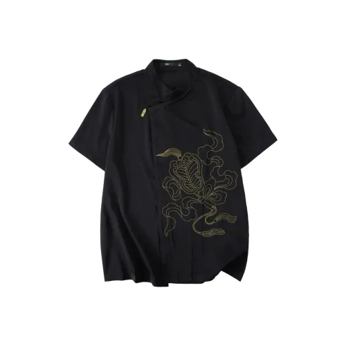 PINLI Мужские черные рубашки