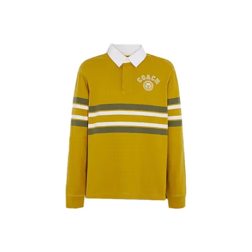 COACH SS23 Поло Мужское Желтое