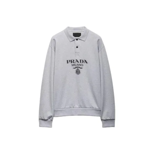PRADA Gray Мужская Поло