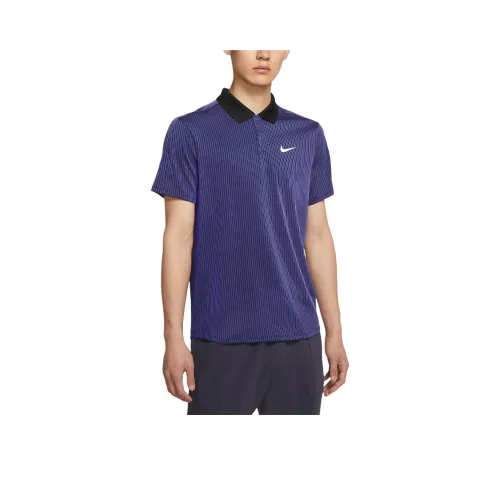 nike Dri Fit ADV Поло Мужское Темно-фиолетовое Серое