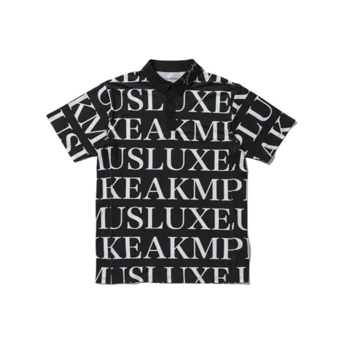 Luxeakmplus Мужская поло рубашка черного цвета