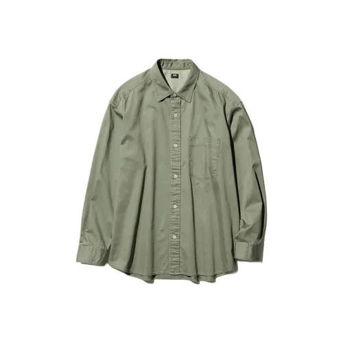 UNIQLO Оливковые Мужские Рубашки