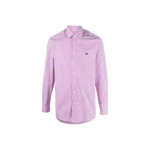 ETRO Розовые Мужские Рубашки