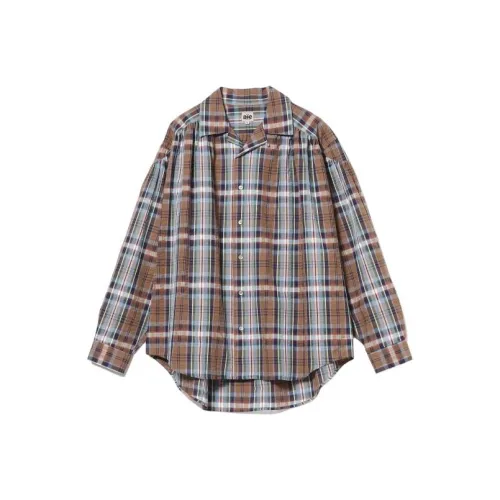 BEAMS PAINTER Рубашка из материала Seersucker в клетку мужская