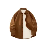 [Флисовая подкладка утолщенная (Рекомендуется для температур ниже 10℃)] Кофейный (Однотонный)