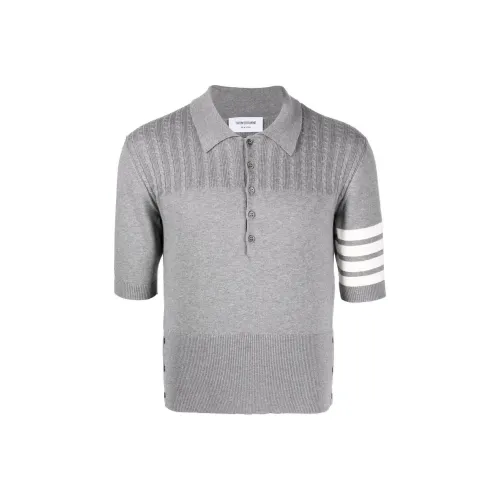 THOM BROWNE Серый Мужской Поло