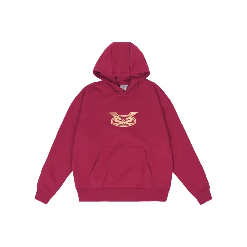 Snowday STA Collaboration Double S BOX LOGO Collection Sweatshirt Unisex Burgundy