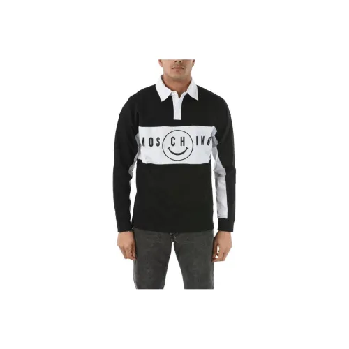 MOSCHINO Мужская поло рубашка черного цвета