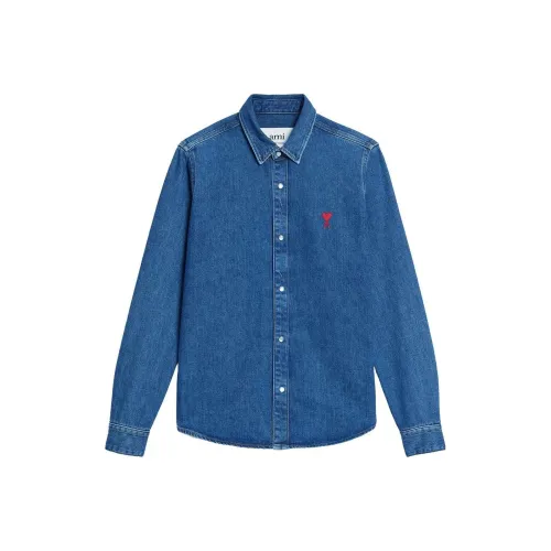 AMIPARIS Темно-синяя унисекс рубашка