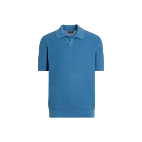 Ermenegildo Zegna Бирюзовая Мужская Поло