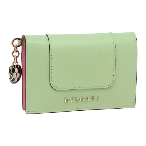 BVLGARI SERPENTI Коровья кожа Держатель для карт Стандартный Женский Зеленый