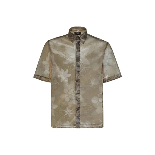 Fendi Зеленые Мужские Рубашки