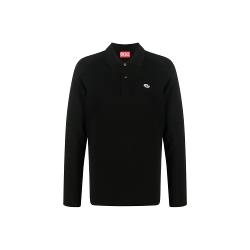 DIESEL Мужская поло рубашка черного цвета