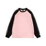 Розовый и черный (100% хлопок, с длинными рукавами, улучшенный)