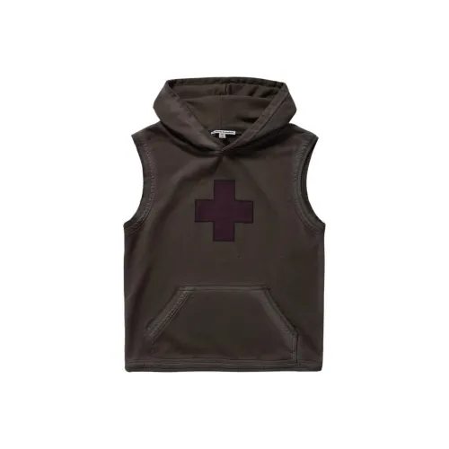 Jaded London SS24 Anti Без рукавов Толстовка Фантастический Store Коллекция Толстовка Мужской Коричневый Коричневый