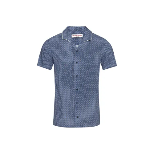 Orlebar Brown Мужские Синие Рубашки