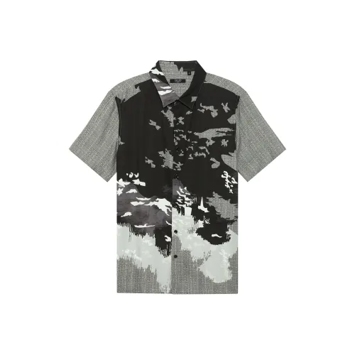 LIU·JO UOMO Черный Серый Мужские Рубашки