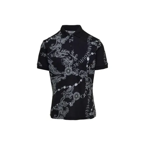 VERSACE JEANS COUTURE Мужская черная поло