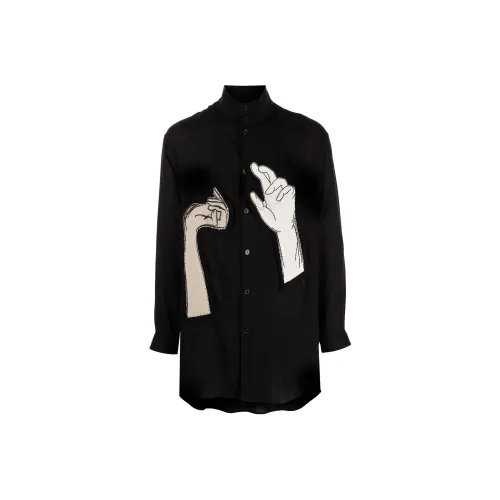 Yohji Yamamoto Черные Мужские Рубашки