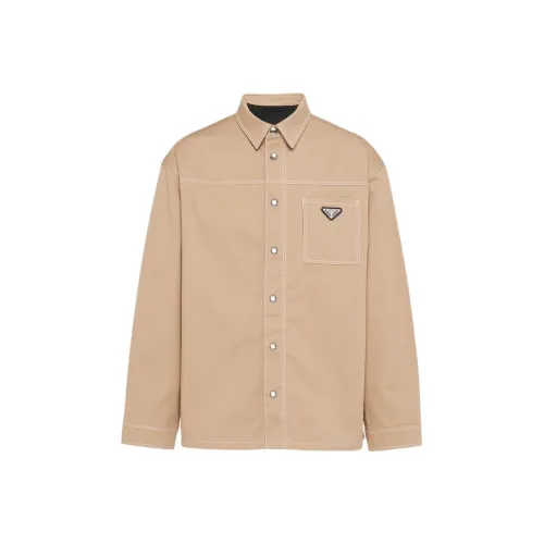 PRADA Хаки Мужские Рубашки
