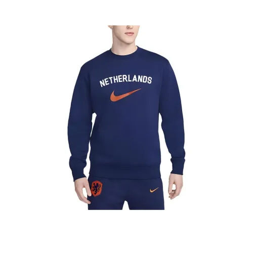 Nike Netherlands Клуб Флис Свитшот Мужской Вакуум Синий