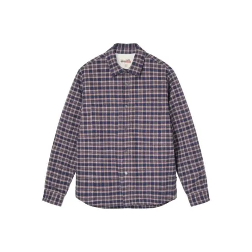 Stussy Blue Men's Shirts Stussy Синий Мужские Рубашки