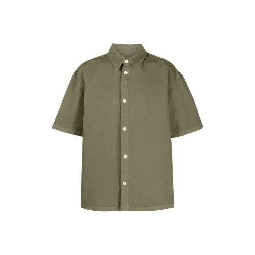 HERON PRESTON Рубашка Мужская Оливково-зеленая