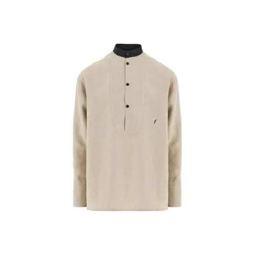 Ferragamo Песочно-бежевые Мужские Рубашки