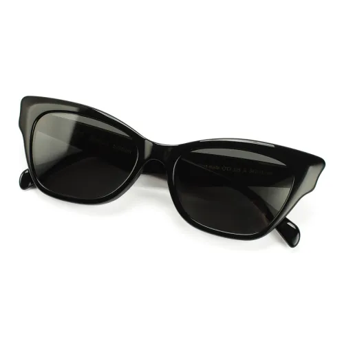 QINGZHIZUO Пластиковая оправа Кошачий глаз Солнцезащитные очки Женские Черный Чайный коричневый Зеленый