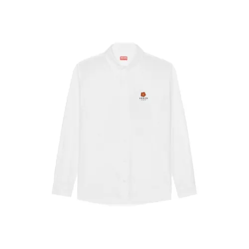 KENZO Boke Flower Series Белая Мужская Рубашка