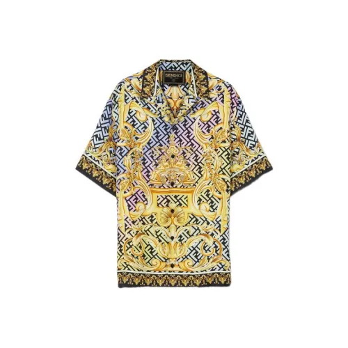 VERSACE x FENDI VERSACE SS22 Рубашка Мужская Золотая