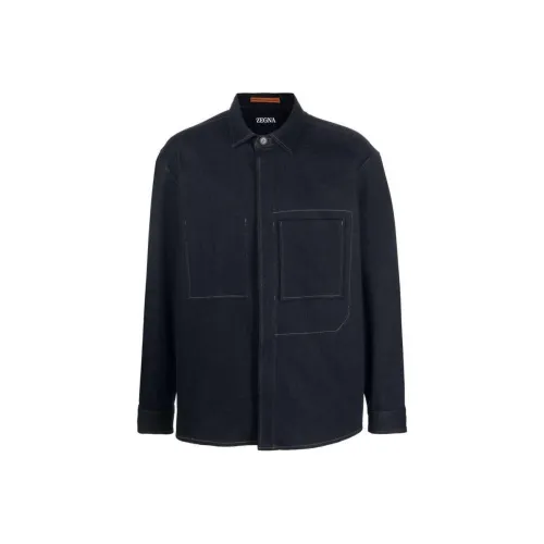 Ermenegildo Zegna Черные Мужские Рубашки