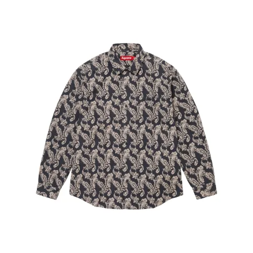 Supreme FW24 WEEK18 Пейсли Фланельная Рубашка Унисекс
