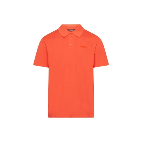 VERSACE Поло Мужское Оранжевое