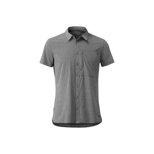 DECATHLON 500 Series TRAVEL Рубашка Мужская Угольный Серый Светлый Лайм Серый