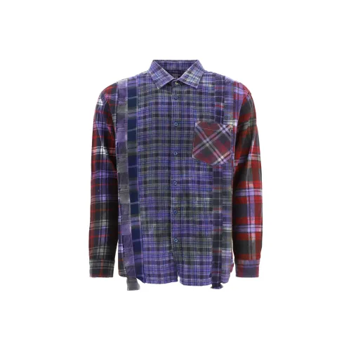 Needles Collaboration Мужские Синие Рубашки