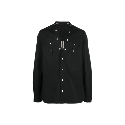 RICK OWENS совместная линия Мужские рубашки черного цвета