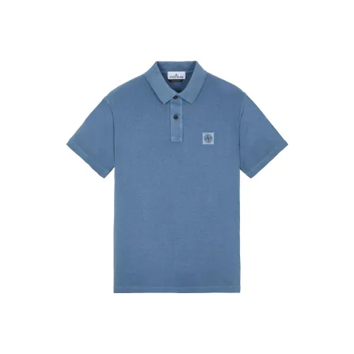 STONE ISLAND Blue Men's Polo