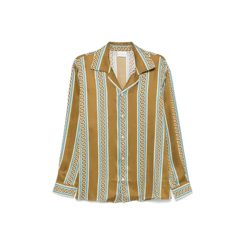 DROLE DE MONSIEUR Рубашка Мужская Горчичный Коричневый