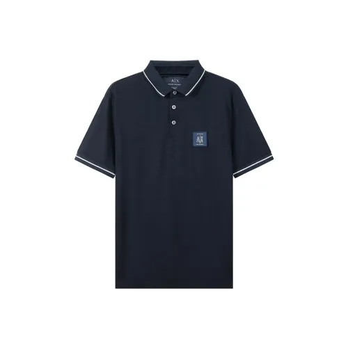 ARMANI EXCHANGE SS23 Поло Мужское Морской Синий