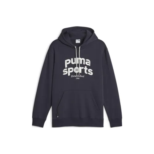 PUMA TEAM Толстовка Флис Свитшот Мужской Темно-синий